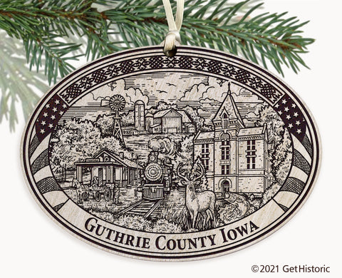 Guthrie County Iowa Engraved Ornament