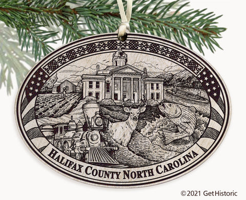 Halifax County North Carolina Engraved Ornament