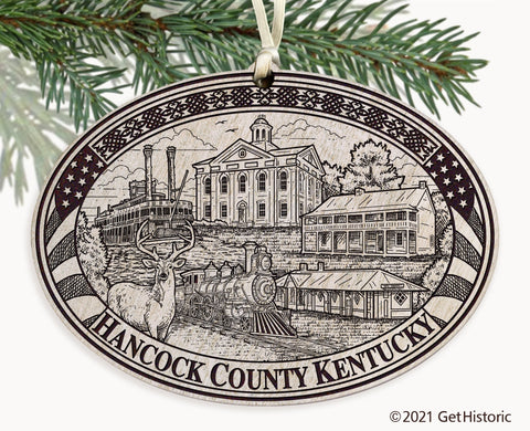 Hancock County Kentucky Engraved Ornament