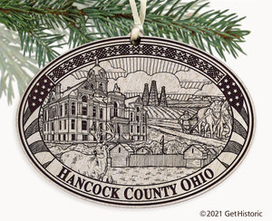 Hancock County Ohio Engraved Ornament