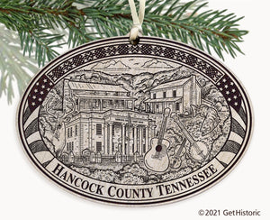 Hancock County Tennessee Engraved Ornament
