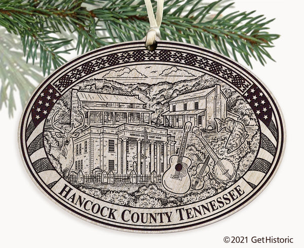 Hancock County Tennessee Engraved Ornament