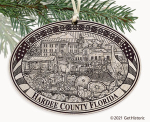 Hardee County Florida Engraved Ornament
