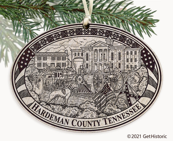 Hardeman County Tennessee Engraved Ornament