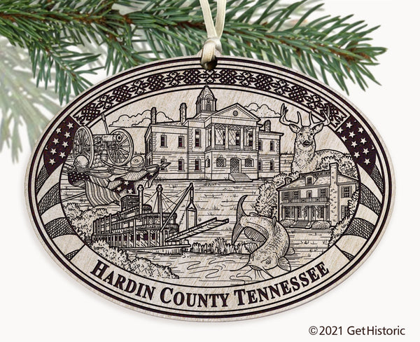 Hardin County Tennessee Engraved Ornament