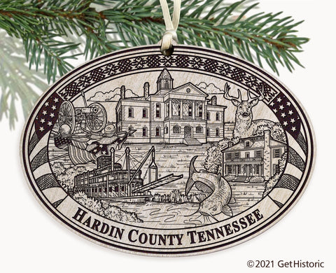 Hardin County Tennessee Engraved Ornament