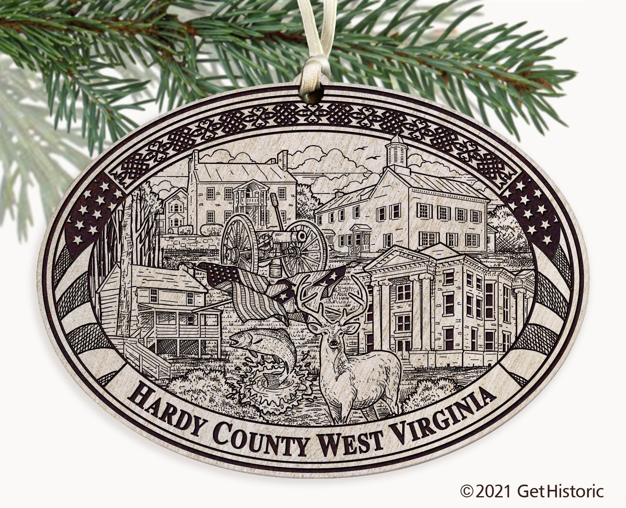 Hardy County West Virginia Engraved Ornament