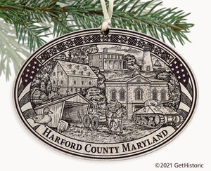Harford County Maryland Engraved Ornament