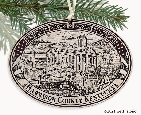 Harrison County Kentucky Engraved Ornament
