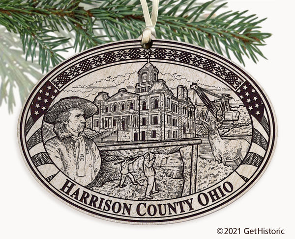 Harrison County Ohio Engraved Ornament