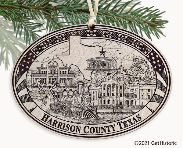 Harrison County Texas Engraved Ornament