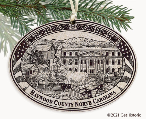 Haywood County North Carolina Engraved Ornament