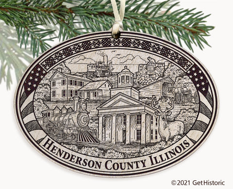 Henderson County Illinois Engraved Ornament