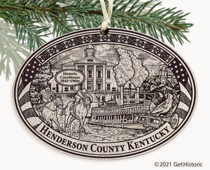 Henderson County Kentucky Engraved Ornament