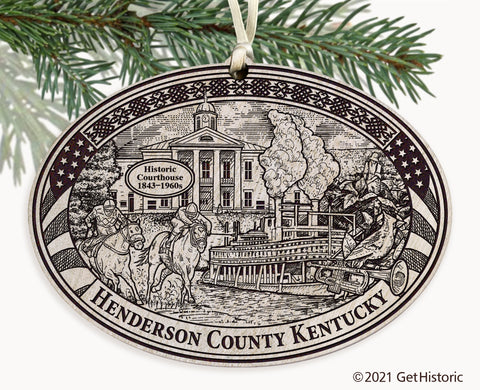 Henderson County Kentucky Engraved Ornament