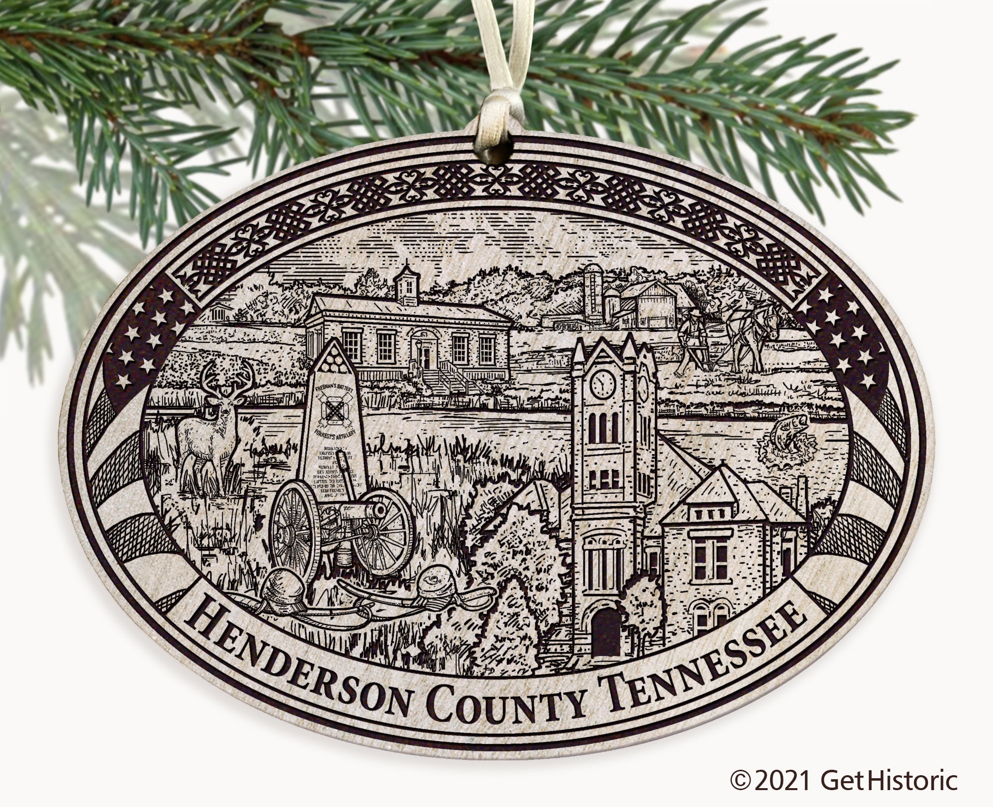 Henderson County Tennessee Engraved Ornament