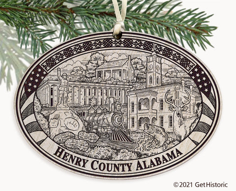 Henry County Alabama Engraved Ornament