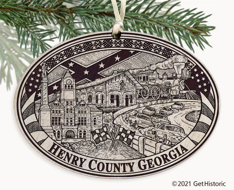 Henry County Georgia Engraved Ornament