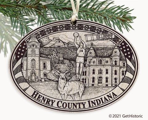 Henry County Indiana Engraved Ornament