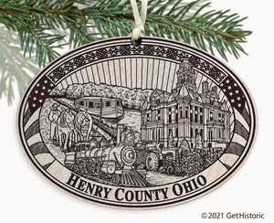 Henry County Ohio Engraved Ornament