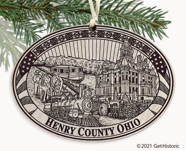 Henry County Ohio Engraved Ornament
