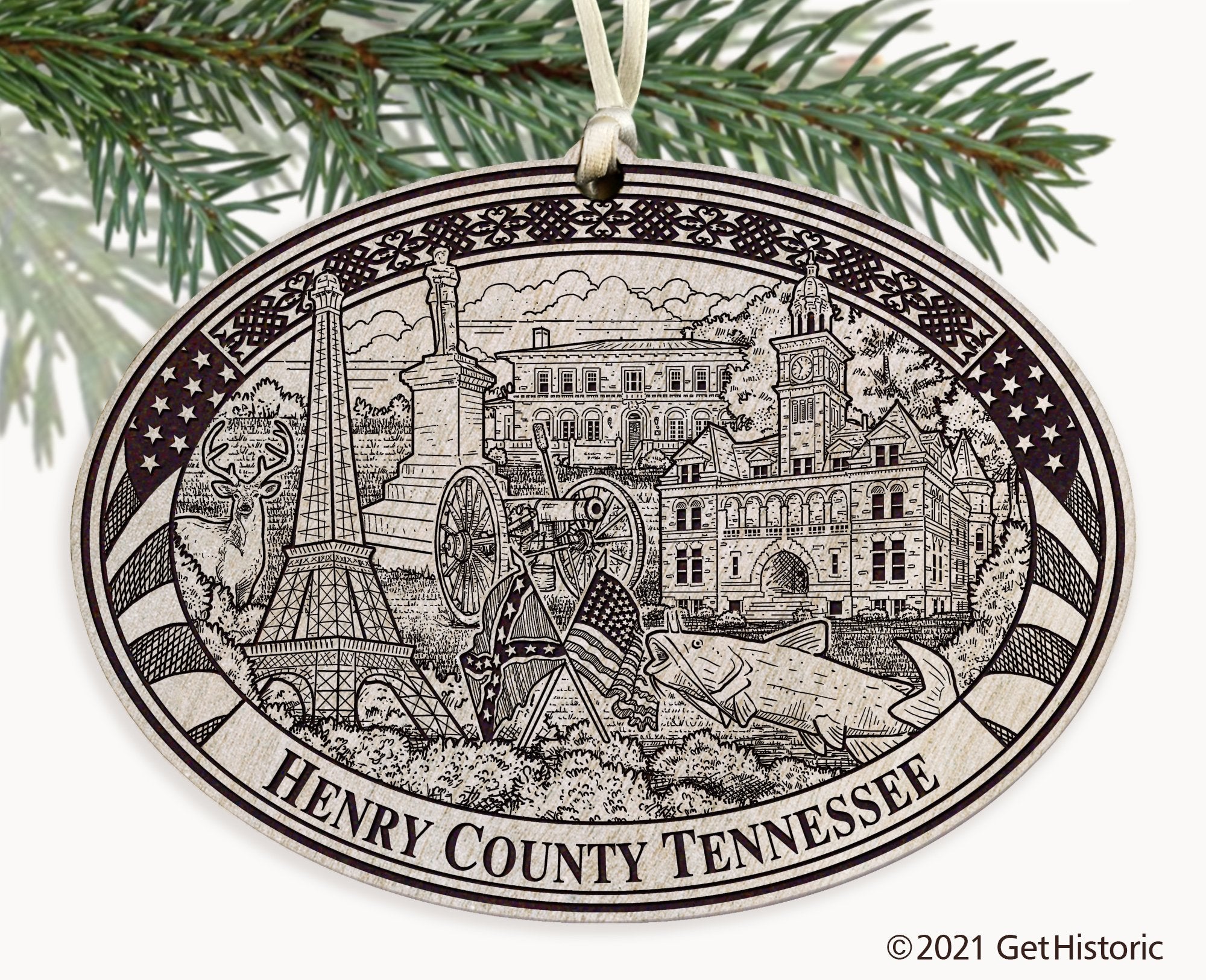 Henry County Tennessee Engraved Ornament