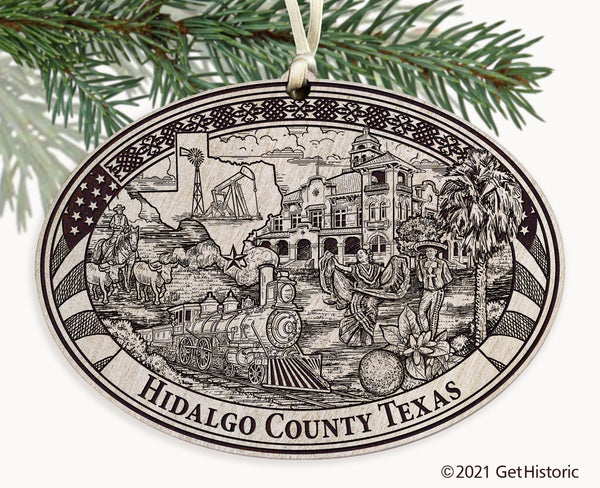 Hidalgo County Texas Engraved Ornament