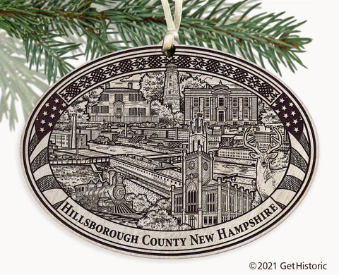 Hillsborough County New Hampshire Engraved Ornament
