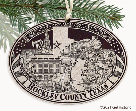 Hockley County Texas Engraved Ornament