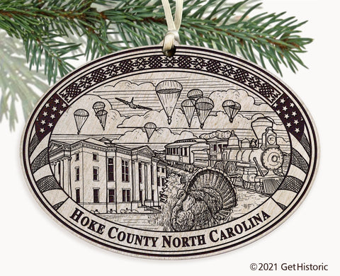 Hoke County North Carolina Engraved Ornament