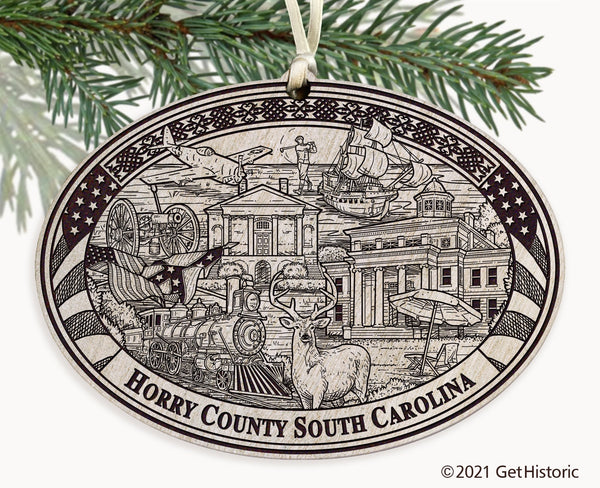 Horry County South Carolina Engraved Ornament
