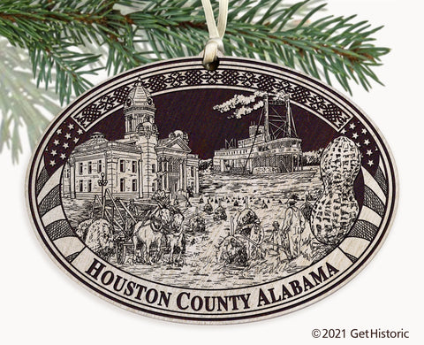 Houston County Alabama Engraved Ornament
