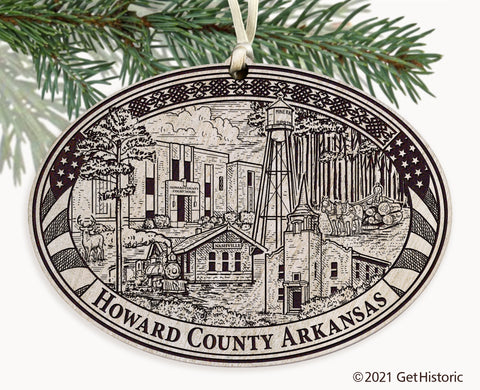 Howard County Arkansas Engraved Ornament