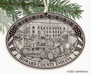 Howard County Indiana Engraved Ornament