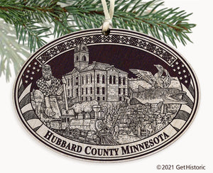 Hubbard County Minnesota Engraved Ornament