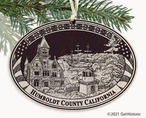 Humboldt County California Engraved Ornament