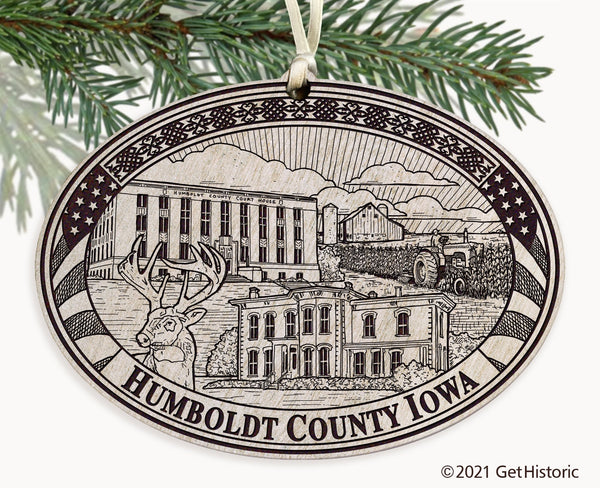 Humboldt County Iowa Engraved Ornament