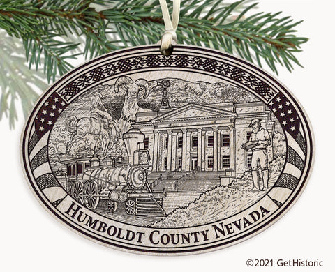 Humboldt County Nevada Engraved Ornament