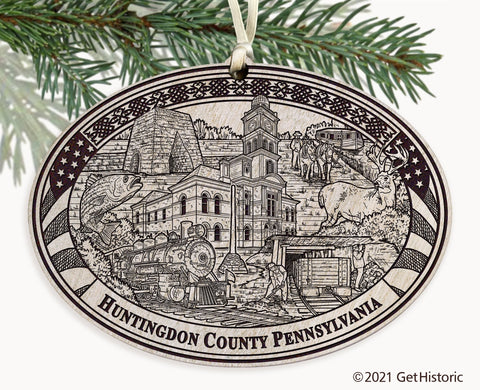 Huntingdon County Pennsylvania Engraved Ornament