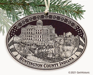 Huntington County Indiana Engraved Ornament
