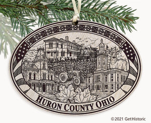 Huron County Ohio Engraved Ornament