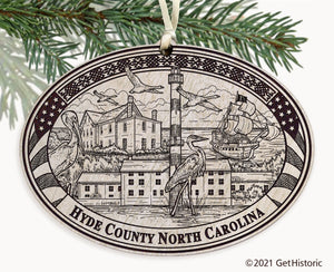 Hyde County North Carolina Engraved Ornament