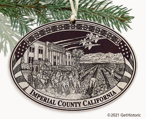 Imperial County California Engraved Ornament
