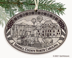 Iredell County North Carolina Engraved Ornament