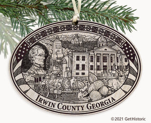 Irwin County Georgia Engraved Ornament