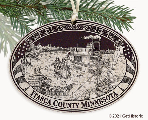 Itasca County Minnesota Engraved Ornament