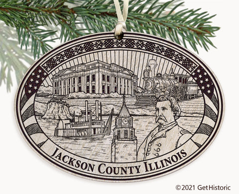 Jackson County Illinois Engraved Ornament