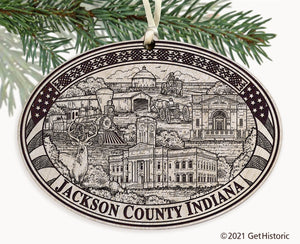 Jackson County Indiana Engraved Ornament