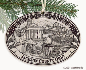 Jackson County Ohio Engraved Ornament
