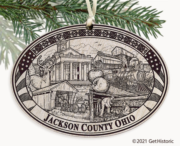 Jackson County Ohio Engraved Ornament